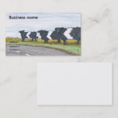 Sharp Bend in Road Cartoon Visitekaartje (Voorkant / Achterkant)