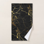 Sharp Black en Gold Marble Bad Handdoek (Handdoek)