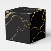 Sharp Black en Gold Marble Bedankdoosjes (Voorkant Zijde)