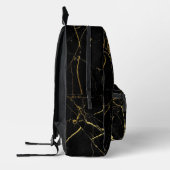 Sharp Black en Gold Marble Bedrukte Rugzak (Links)