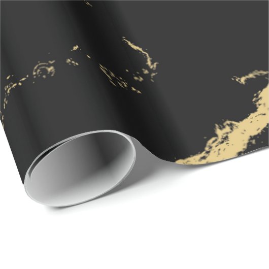 Sharp Black en Gold Marble Cadeaupapier (Rol Hoek)