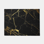 Sharp Black en Gold Marble Deurmat (Voorkant)