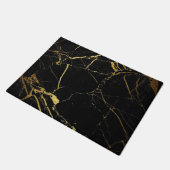 Sharp Black en Gold Marble Deurmat (Schuin)