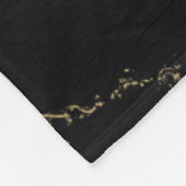 Sharp Black en Gold Marble Fleece Deken (Hoek)