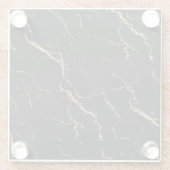 Sharp Black en Gold Marble Glazen Onderzetter (Achterkant)