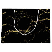 Sharp Black en Gold Marble Groot Cadeauzakje (Voorkant)