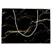 Sharp Black en Gold Marble Groot Cadeauzakje (Achterkant)