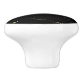 Sharp Black en Gold Marble Keramische Knop (Zijkant)