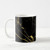 Sharp Black en Gold Marble Koffiemok (Links)