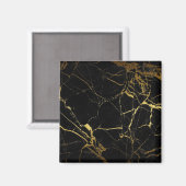 Sharp Black en Gold Marble Magneet (Voorkant / Achterkant)