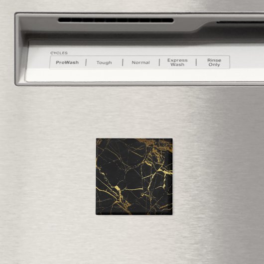 Sharp Black en Gold Marble Magneet (Insitu (Vaatwasser))