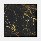 Sharp Black en Gold Marble Magneet (Voorkant)