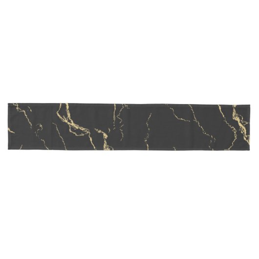 Sharp Black en Gold Marble Medium Tafelloper (Horizontaal)