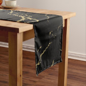 Sharp Black en Gold Marble Medium Tafelloper (Voorbeeld)