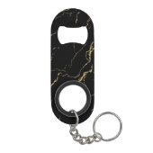 Sharp Black en Gold Marble Mini Flessenopener (Achterkant)