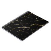 Sharp Black en Gold Marble Notitieboek (Linkerzijde)