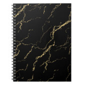 Sharp Black en Gold Marble Notitieboek (Voorkant)