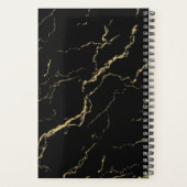 Sharp Black en Gold Marble Planner (Achterkant)