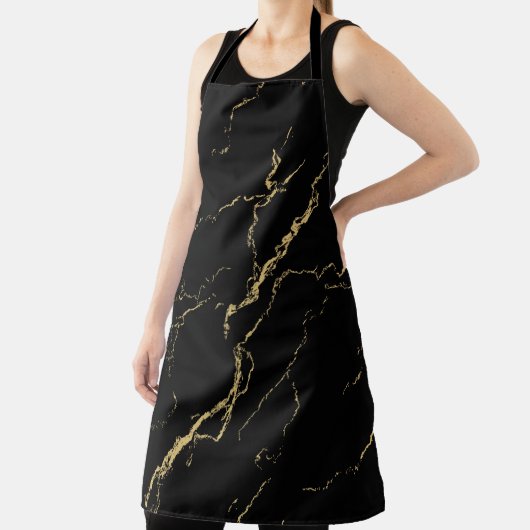 Sharp Black en Gold Marble Schort (Insitu)