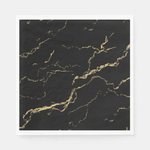 Sharp Black en Gold Marble Servet