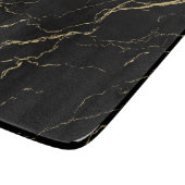 Sharp Black en Gold Marble Snijplank (Hoek)