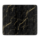 Sharp Black en Gold Marble Snijplank (Voorkant)