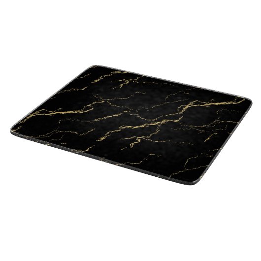 Sharp Black en Gold Marble Snijplank (Hoek)