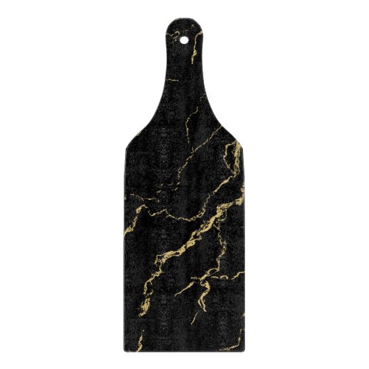 Sharp Black en Gold Marble Snijplank (Voorkant)