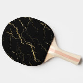 Sharp Black en Gold Marble Tafeltennisbatje (Zijkant)