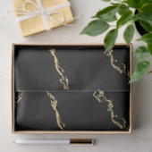 Sharp Black en Gold Marble Tissuepapier (Geschenk)