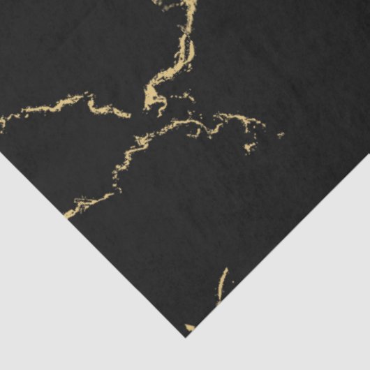 Sharp Black en Gold Marble Tissuepapier (Detail)
