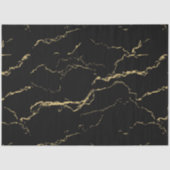 Sharp Black en Gold Marble Tissuepapier (Voorkant)