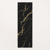Sharp Black en Gold Marble Yogamat (Voorkant)