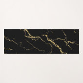 Sharp Black en Gold Marble Yogamat (Voorkant (horizontaal))