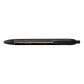 Sharp Black en Gold Marble Zwarte Inkt Pen (Achterkant)
