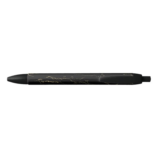Sharp Black en Gold Marble Zwarte Inkt Pen (Achterkant)