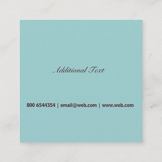 Sharp Business Consultant Assistant Manager Vierkante Visitekaartje (Achterkant)