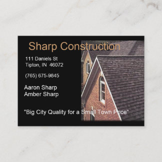 Sharp Construction - Bruin en Zwart Visitekaartje