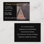 Sharp Construction - Bruin en Zwart Visitekaartje (Voorkant / Achterkant)