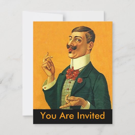 Sharp Dapper Party Invitation Retirement Kaart (Voorkant)