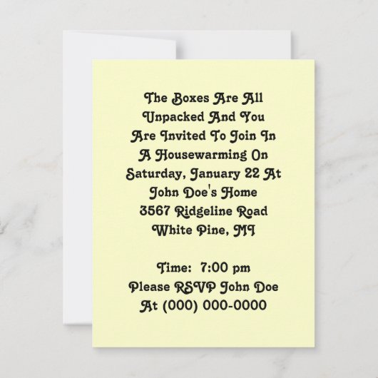 Sharp Dapper Snapper Party Invitation Housewarming Kaart (Achterkant)