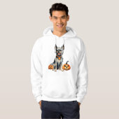 Sharp Dog Guards Halloween Pumpkins Premium Hoodie (Voorkant volledig)