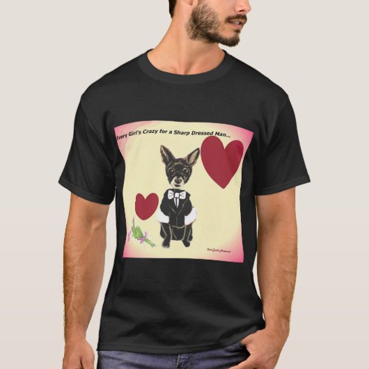 Sharp Dpression Chihuahua T-shirt (Voorkant)