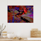 Sharp Draai - Motocross Dirt-Bike Racer Poster (Keuken)