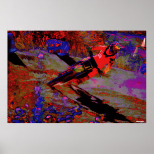 Sharp Draai - Motocross Dirt-Bike Racer Poster