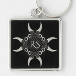 Sharp Edges Monogrammed Curved Blades 2 Sleutelhan Sleutelhanger