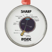 Sharp Eye (I) Inside (anatomisch Eyeball) Metalen Ornament (Voorkant)