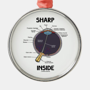 Sharp Eye (I) Inside (anatomisch Eyeball) Metalen Ornament