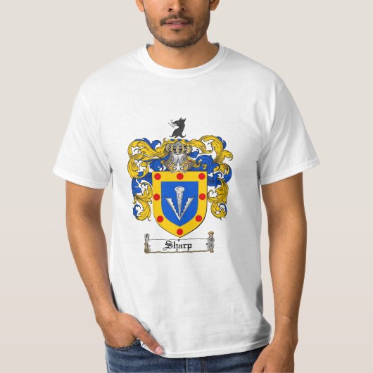 Sharp Family Crest - Sharp Coat of Arms T-shirt (Voorkant)
