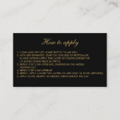 Sharp Gold Confetti en hot-roze Lips Visitekaartje (Achterkant)